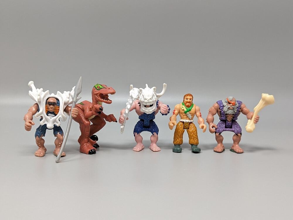 Fisher Price Imaginext Dinosaur Shred The Raptor Figure + Cave Men Accessories